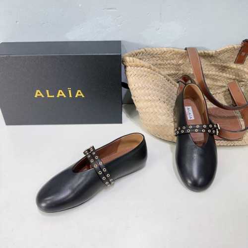 高品致出厂350！小众潮牌Alaia 阿莱娅24Ss秋冬新款简易复古脚背扣带玛丽珍平底单鞋乐福鞋！ 简约的冷淡风 复古又百搭！穿在脚上 质感十足 整个造型都会显
