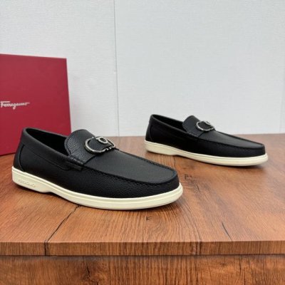 工厂P价 Ferragam菲拉格慕新款男士驾车鞋，一脚蹬百搭软皮乐福鞋清凉来袭！面料采用全进口牛皮，看得见的质感，重工车线，内里本染小牛皮，标配Logo牛皮垫脚
