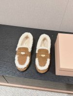 顶级品质 Miumiu Ss24New Arrival～ Miu家2024秋冬新款金币毛毛鞋 这款毛毛乐福鞋超好看，超轻便，超好穿， 居家户外都适宜！舒适又保暖