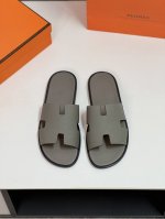 hermèS 真皮底 Size：38-44 45.46.47定制 爱马仕最高品质经典H拖鞋～高端男士凉鞋沙滩鞋拖鞋～专柜同步～原单代购货！原版进口鞋面牛皮内里牛