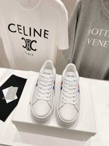 高版本出厂380 Celine赛琳Ct-02升级版新款厚底增高运动鞋 小个子女生偷着乐，上脚瞬间增高5Cm 妥妥的长腿福利 松糕小白鞋简单 舒服 干净 最近真的