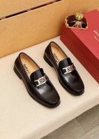 商品商标：Ferragamo 菲拉格慕 休闲皮鞋 正码码数: 38-44 45订制 商品材料：精选 进口头层开边珠牛皮鞋面+奢侈五金扣，进口水染牛皮内里。强烈立