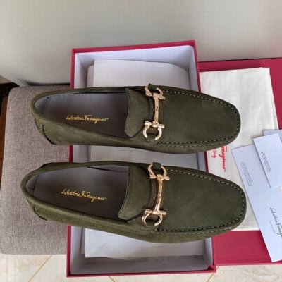 原单品质 菲拉格慕ferragamo 专柜新款同步最新配色 纯手工开车男鞋 豆豆鞋 套脚鞋 懒人鞋 ，精致手工缝线 做工细节堪比专柜 意大利进口牛京 水染牛皮里