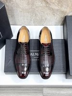 balmain 巴尔曼新款男士皮鞋 面料采用进口原版牛皮 车缝线工艺打造 全进口胎牛皮 看得见的质感 重工车线 标配Logo牛皮垫脚 大牌体验 上脚柔软舒适 男