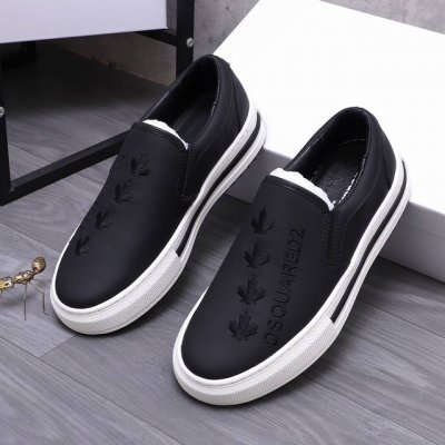 商品商标：Dsquared2 情侣款休闲套脚鞋 正码码数: 35-46 商品材料：精选牛皮电绣鞋面 皮内里 原版大底