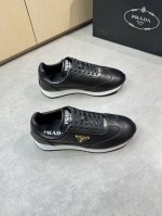 prada 普拉达 -高端品质 原单休闲运动鞋 -鞋面 纳帕小牛皮 打孔小牛皮 鞋身车缝品牌金属扣件 鞋舌丝印高周波品牌Logo -内里 水染牛皮 -大底 超轻