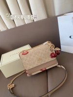 配盒子 蔻驰 专柜同款Coach 蔻驰风琴链条包 Tabby新款系列。皮质柔软细腻简洁大方。多层夹层 链条斜挎款 尺寸21 16