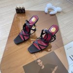 橙子出厂价p saint Laurent 圣罗兰 Ysl字母跟 细带方头高跟凉鞋 跟高 10Cm 码数 34-41
