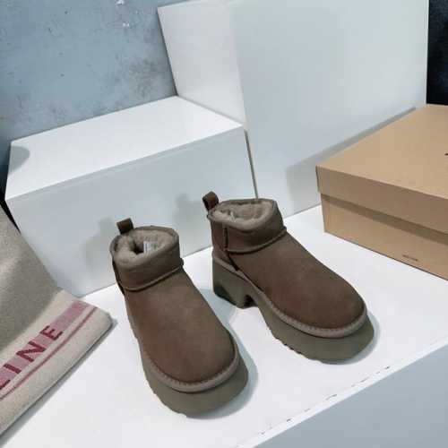 高品质出厂 ！顶级品质ugg油鸡鸡24ss秋冬人鱼系列羊羔毛雪地靴短靴！火遍全球时尚圈油叽叽雪地靴系列 厚底超爆封寒冬刷星“暖潮风” 改头换面刮起雪地里的时尚感