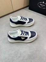prada 普拉达 -高端品质 原单休闲运动鞋 -鞋面 纳帕小牛皮 打孔小牛皮 鞋身车缝品牌金属扣件 鞋舌丝印高周波品牌Logo -内里 水染牛皮 -大底 超轻