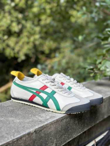 福利特价 160 Asics Onitsuka Tiger 亚瑟士 鬼冢虎系带皮面懒人鞋 #原装系带皮面 原装四联吊牌 中底纸板钢印 日系轻便运动休闲鞋 编码: