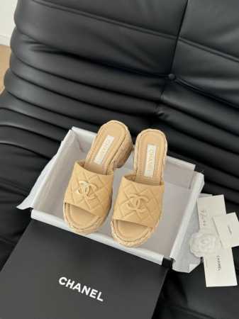 Chanel 25P新款双C编织拖鞋 新编织面料 编织鞋面 内里羊皮 原版大底 Size:35-39 其他码数定做 - 点击图像关闭