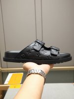 lv～驴牌 奢品高端男士拖鞋｜原版材质精细做工｜经典老花接接小牛皮｜鞋底超软｜夏季必入款 Size：38-44 45定做