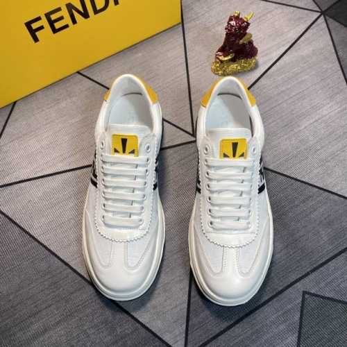 工厂价: Fendi 芬迪 男士最新款休闲鞋！专柜同步上市！原版一比一复刻。全进口官网一比一牛皮面料。内里采用头层顶级羊皮，原版原厂特供橡胶大底。引领时尚新概念