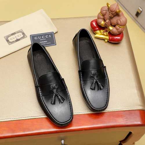 工厂p价 Gucci 古驰官网同步最新款鞋面采用进口牛皮 皮内里 橡胶大底 顶级手工一针一线做工精细绝对满足那些追求高奢品质的完美主义型男 3色可选 码数38-