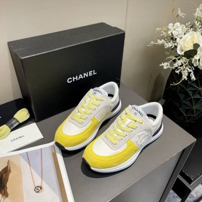 出厂价pp 22Ss.Chanel.运动款女鞋 顶级版本 原版1:1复制工艺 特殊工艺 久穿也不容易变形 颜色 浅紫色 浅蓝色 全白色 浅绿色 奶茶色 黄色 浅