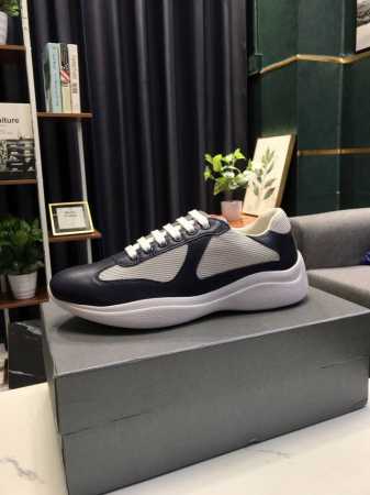 实价 Prada 普拉达 运动男鞋高端品牌，新款上市，上图必卖 顶级奢侈品牌，最新時尚运动休闲男鞋，潮流百搭之款，鞋面进口涂鸦漆皮拼接网布加牛皮垫脚超精细做工， - 点击图像关闭