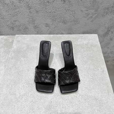 工厂p价p 顶级高端版本 代购品质 原版开发 Bottega Veneta2025Ss新品爆款夏季方头parco高跟穆勒凉拖鞋 Bv新款全真皮小结编织装饰抢手高 - 点击图像关闭