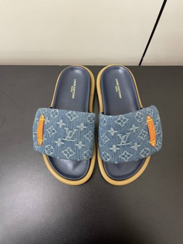 louis Vuitton 路易威登 Lv专柜同步25Ss夏季新款拖鞋 牛仔丹宁款 慵懒感穿搭Bi备 开始期待夏天Denim Girl码住，实用，百搭，又好穿