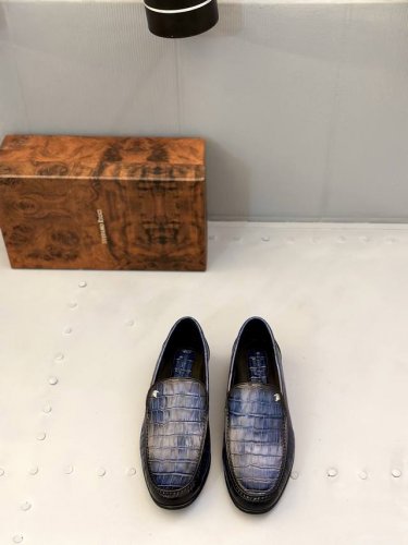 Stefano Ricci史蒂芬劳 尼治高端男士正装休闲皮鞋 高端大气 私家开模定制原版品牌五金扣装饰 小牛皮透气内里 原版真皮大底 size 39-46 38