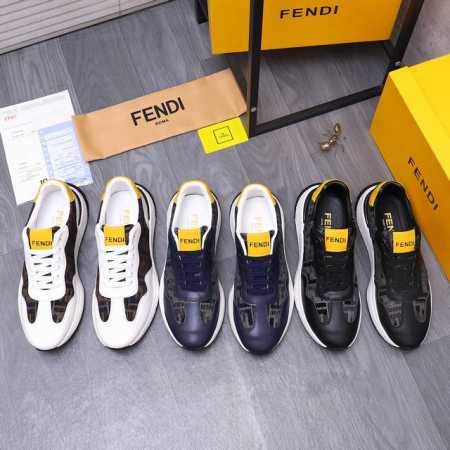 商品商标：Fendi 芬迪 休闲鞋 正码码数: 38-44 45定做不退换 商品材料：精选 牛皮拼接透气织布鞋面 皮内里 橡胶大底 - 点击图像关闭