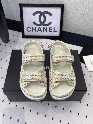 Chanel新款沙滩鞋 高版本出货 上脚舒适超显腿型 夏季出行旅游必备单品 高密度编织鞋面 羊皮垫脚 原版开模大底 Size: 35-39 40 41订做