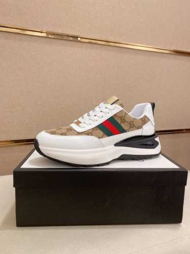 工厂p价 新款Gucci 古奇 专柜同步上市， 新款男鞋、面料精选进口牛皮，内里:羊皮内里。高端气垫开模防滑橡胶大底，精美线条、简约大气，上脚舒服上挡次、休闲旅