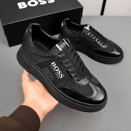 BOSS最新款休闲男鞋 休闲时尚爆款 版型简洁大气 面料采用进口绣花绒面磨砂皮 羊皮内里，原版耐磨TR大底，多色可选，码数38-44 45可定做