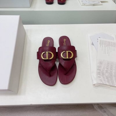 工厂p价 女装女鞋 运动原单 迪奥 Dior 早春新款女鞋 Cd字母Logo平底镂空凉鞋 圆头平跟果冻色拖鞋 市面顶级版本 材质:鞋面进口头层牛皮丝绸牛皮内里+