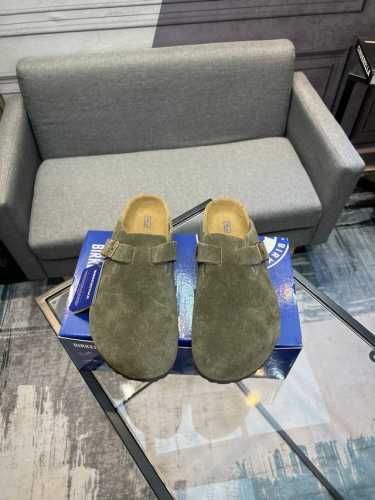 独家实拍 顶级版本 24Ss情侣德国birkenstock勃肯boston真皮包头软木拖鞋博肯沙滩情侣拖鞋 多色选择！ 专柜包装！ 鞋面：原版牛皮京 垫脚牛皮京