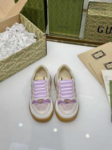 工厂价： 新款烫钻 CUCCI 古奇 Gucci 古驰最新款胖嘟嘟厚底脏脏鞋~~情侣款休闲鞋 鞋面进口小羊皮拼接经典双G布烫钻工艺，丝绸小羊皮内里细腻吸汗透气，