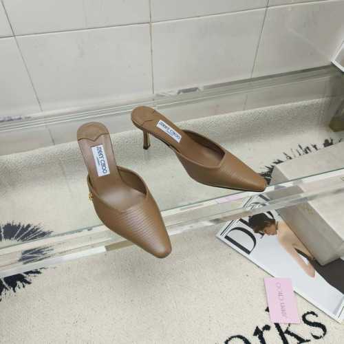 Jimmy Choo 周仰杰春夏新品小方头高跟半拖拖鞋Jc家永恒经典之作 简约设计 满满的少女风 既摩登又复古的味道 鞋面：蜥蜴纹羊皮 内里：进口羊皮 大底：意