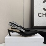 j'adior织带后空凉鞋 迪奥 Dior 2025 春夏最新色Macrame 提花刺绣字母Logo高跟蝴蝶结拼色女鞋 市场顶级高端版本 材质：高温水溶电绣科技