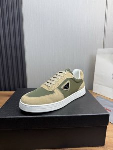 工厂p价 prad*普拉达 专柜爆款男鞋，原版牛皮拼接进口防水布+舒适羊皮内里 原厂特供原版底，38-44