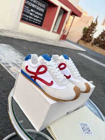 出厂价 王一博，幂幂同款同款2025早春爆款Loewe罗意威Ballet Runner 运动鞋德训鞋情侣鞋全新配色复古系列跑鞋进口头层牛皮注塑Logo工艺，尼龙 - 点击图像关闭