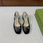 gu*Ci后空粗跟单鞋 精心调制的鞋楦 鞋面羊皮 定制材料 羊皮内里和垫脚 真皮大底 跟高5.5Cm 码数 35-42 40 41 42定制不退换 批