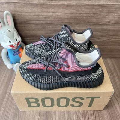 偏小一个码 顶级版本Adidas Originals Yeezy Boost 350 黑红 Yecheil 减震耐磨 低帮 休闲运动鞋 男女同款 码数：36-4