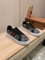 新款: 厂价 古奇Gucci* 最新爆款休闲鞋 顶端品牌 奢侈 代购 顶级 质量 鞋面選用进口透气牛皮搭配布料材质透气羊皮垫脚 精细做工 原版个性时尚柔软橡膠耐