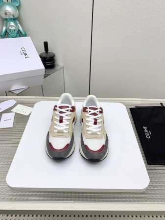 出厂 高版本 CELINE思琳春夏秀款运动鞋 RUNNER CR-03运动鞋 鞋舌和鞋后帮饰有CELINE标志运动鞋侧面凹印CR-03字样鞋后帮和侧面压印新款女 - 点击图像关闭