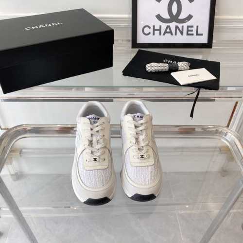 Chanel新款情侣运动鞋 高版本出货 仙女必备款 上脚特别优美 原版定制的妮布材料配麂皮面 原版开模大底 Size：35-40 男码10