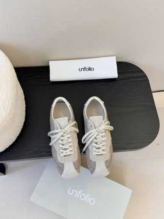 unfolio春夏 25新品Cross-Trainer系带低帮运动鞋文咏珊张小斐众多网红 明星同款 超级如软舒适面料：进口牛反绒 进口牛皮 内里羊皮布料拼接 大 - 点击图像关闭