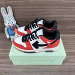 顶级版本Off-White Out Of Office 低帮滑板鞋情侣款湖红白黑。 Off-White箭头符号、Ziptie 标签、1Ogo印花等经典元素皆在此