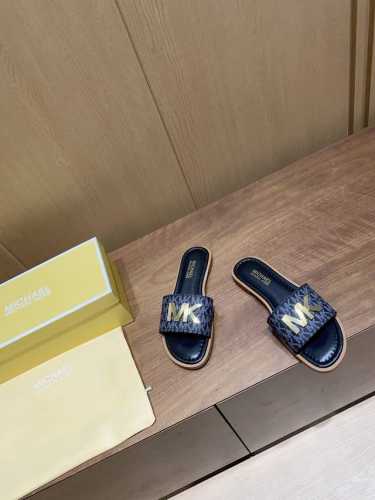 2025春款官网同步Michaelkors 印花时尚休闲平底拖鞋独家齐色发售！ 码数35-42 35 41 42定制不退换 工厂正常开始出货 跑量价