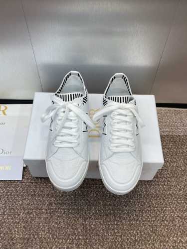 工厂P价P：女码 男码 Dior 迪奥 2025春夏新款Star 系带休闲滑板鞋 Cd字母Logo暗花梭织拼色帆布情侣款运动鞋 市面顶级高端版本 材质:原版进口