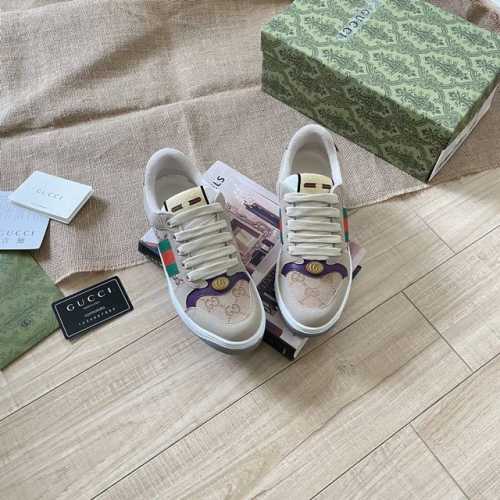 出厂： Gucci 古驰2025顶级专柜 代购系列 官网上新 全球同步 古驰顶级情侣脏脏鞋 情侣鞋 古驰情侣 Gucci鞋控 小红书热搜常客 情侣穿搭Oot D