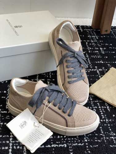 代购级 Brunello Cucinelli 25ss最新 Bc 系带 休闲鞋 鞋面进口麂皮 内里进口 羊皮里 0.5mm圆形冲孔设计 透气不闷脚 独家开模TP