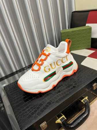 出厂价 Gucci 古奇 最新休闲男鞋，欢迎1 1对比，爆单款香港专柜休闲鞋，专柜品质，支持验货，优质做工，鞋面采用意大利进口胎牛皮 透气网里鞋垫原版时尚运动大 - 点击图像关闭