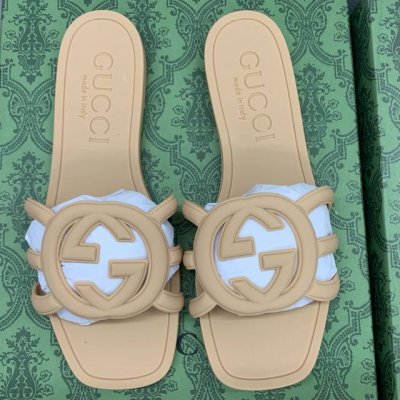 橙子出厂价p gucci 古驰春夏新款 沙滩果冻鞋 镂空拖鞋 凉拖 原版开模经典双G鞋面 原版开模橡胶注塑一体成型 双层组合大底 码数 35-42