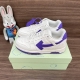 顶级版本Off-White Out Of Office 低帮滑板鞋情侣款白紫。 Off-White箭头符号、Ziptie 标签、1Ogo印花等经典元素皆在此呈现