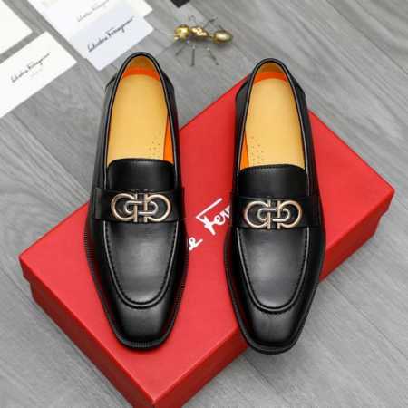 商品商标 Ferragamo 菲拉格慕 商务正装皮鞋 正码码数 38-45 商品材料 精选 头层牛皮鞋面 牛皮内里 橡胶大底 - 点击图像关闭